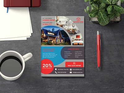 REAL ESTATE FLYER TEMPLATE design flyer print print design real estate