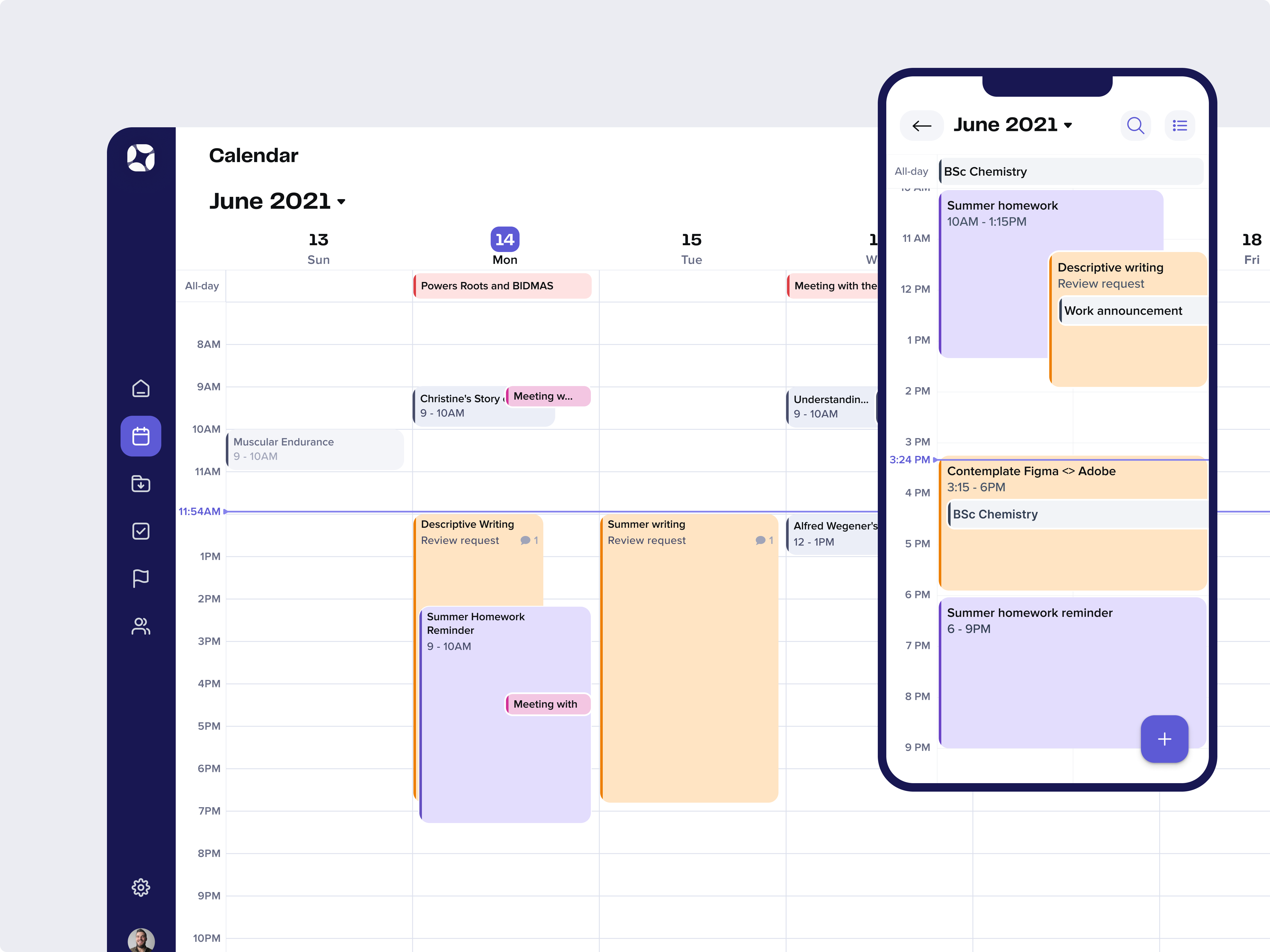 internal calendar app