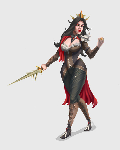 Vampire Lady art character design digitalart digitalpainting disney dnd fantasy illustration skyrim