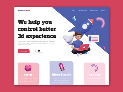 Landing Page design illustration ui ux vector