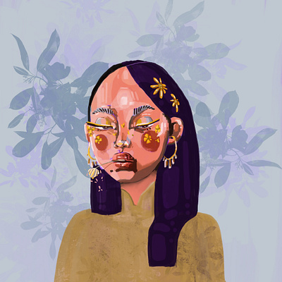 Culture adobe asian character design drawing girl illustration