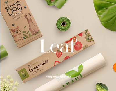 Leaf Canada branding design eco graphic design illustration package design packaging web design