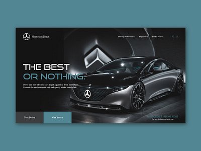 Concept Mercedez-Benz Page design ui ux