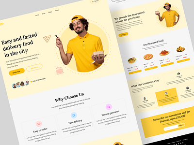 Food Delivery landing page delivery delivery ap food food app landing page ui design web design website