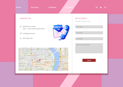 Contact Us - daiy ui028 028 contact contact page contact us form daily ui 028 ui ui 028