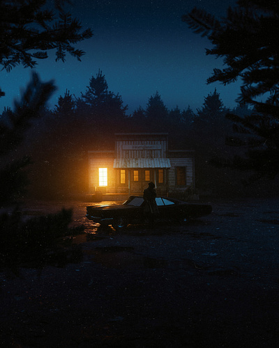 Cigarette after.. 3d car cinema cinematic city dark digital art
