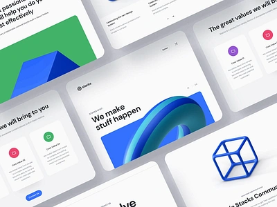 Build any website with Stack Design System after effects animation design illustration motion motion design stack ui ui8 wireframes