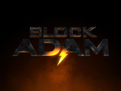 BLACK ADAM | Text Effect - Photoshop Template 3d 3d text antihero black aam cinematic comic book movie dceu design download dwayne johnson file film logo mockup movie photoshop psd sci fi superhero template