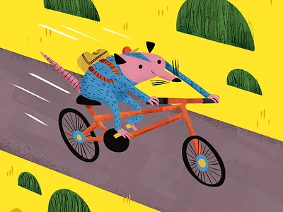 Neighborhood Possum branding illustration vector