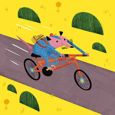 Neighborhood Possum branding illustration vector