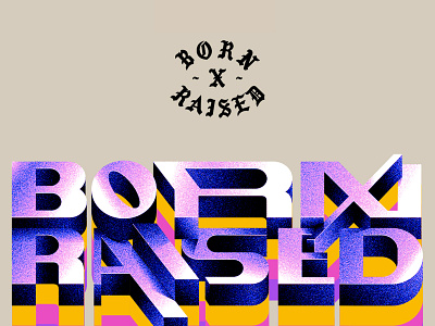 BORN X RAISED 02 art artdirection design illustration lettering typography