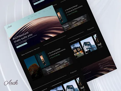 Architecture landing page aesthetic architecture beautiful branding design idea inspiration landing modern ui