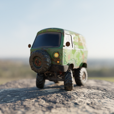 Mystery Machine Fanart 3d 3d art asstes blender game assets quixel mixer render