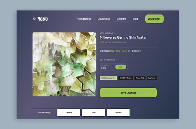 Roku Marketplace design minimal ui ux web web design