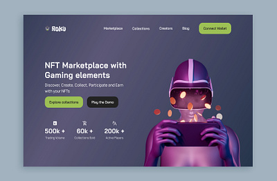 Roku Landing page design minimal ui ux web web design