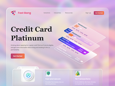 Bank Card Ful Landing Page. bank bank app bank card bank website banking banking app card credit card elegant finance finance web financial graphic design landing page master card web web design