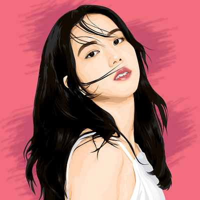 Jisoo BLACKPINK design graphic design illustration vector art vector portrait vexel art