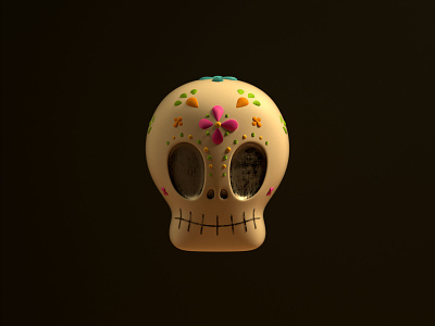DÍA DE MUERTOS / Icons 3d bread ceramics design diademuertos flowers guitar icons illustration mexico render skull ui
