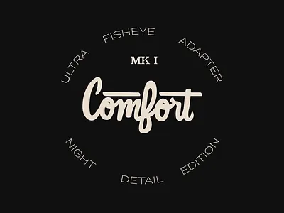 Comfort Century lettering script typography