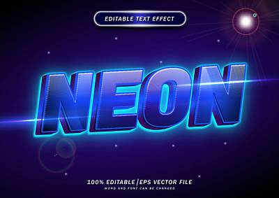 Blue Neon 3d Text Style Effect Editable 3d blue business design font effect font style future glow happy new year illustration logo minimal neo neon shiny tech technology text effect text style vector