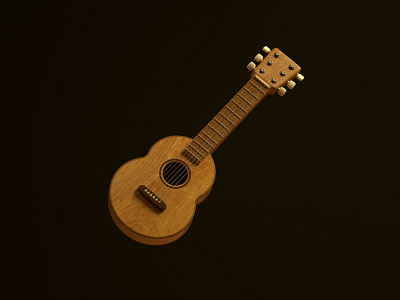 Guitar 3d c4d design guitar icon illustration instrument mexico music render ui