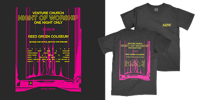 One Night Only Tee apparel church design concert illustration jesus night of worship one night only set list shirt typography