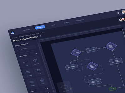 Flow Diagram Web App Maker aniamted animation app bussiness company design diagram figma flow flowchart interaction prototyping ui uiux web web app