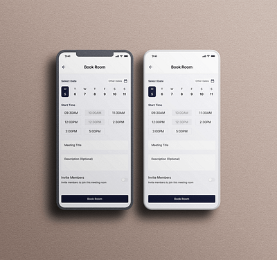 Book Meeting Room booking design meeting meeting room mobile app design mobile ui user interface design workspace