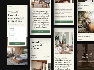 Hotel Scape Responsive adaptive booking holiday home homepage homestay hotel hotel booking landing page minimal reservation resort responsive room booking travel ui vacation web design website