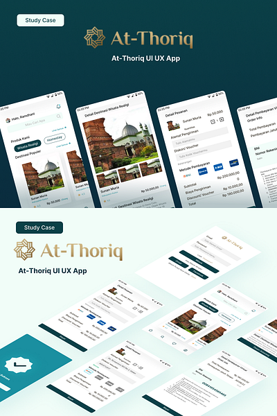 AT THORIQ Make Religious Tourism and Pilgrimage Experience Easie app design illustration typography ui ux