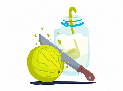 Mandate Coconut Juice! art coconut coconutjuice fruit green health illustration juice machete organic vector