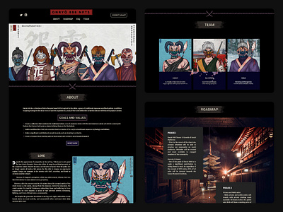 NFT landing page in Japanese style anime style design elementor japan nft nft website samurai design ui web design web design inspiration webflow