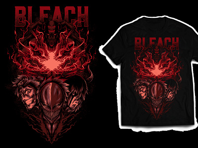 BLEACH TSHIRT DESIGN ( ARTWORK FOR SALE ) anime apparell artworkforsale bleach clothing illustration japan tshirt tshirt design
