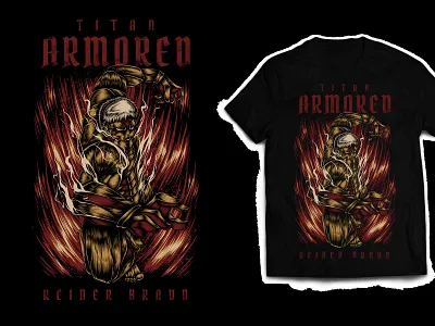 ATTACK ON TITAN TSHIRT DESIGN ( ARTWORK FOR SALE ) anime apparell artworkforsale attack on titan branding clothing illustration tshirt tshirt design