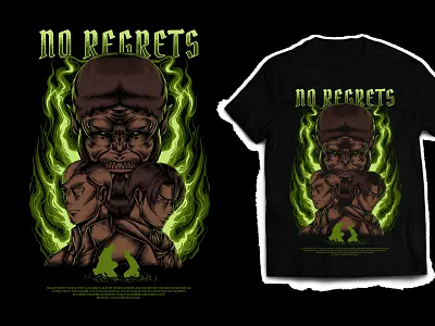 ATTACK ON TITAN TSHIRT DESIGN ( ARTWORK FOR SALE ) anime apparell artworkforsale attack on titan branding clothing illustration japan tshirt tshirt design