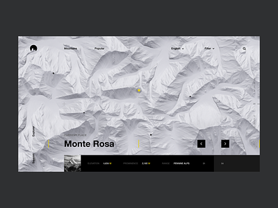 Mountain Explorer 3d app branding c4d clean dark design graphic design ios map mountain simple travel ui ui design ux web
