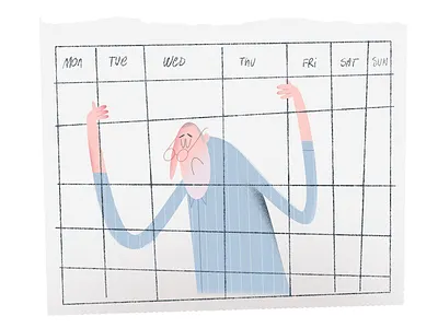 Do you like your job? adobe photoshop calendar character design graphic design illustration jail job life office selfmade work