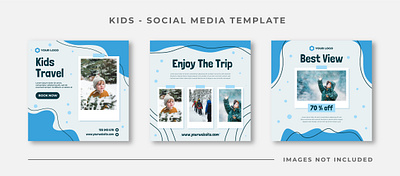trip social media template branding illustration social media template vector