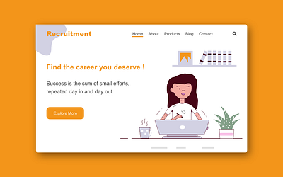 Recruitment Landing Page (Above the fold) design