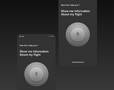 Voice Command App Design app design ui