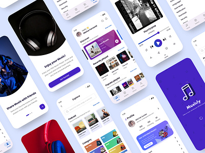 Music Player Mobile App app clean design figma mobile music music app music streaming phone podcast ui ux