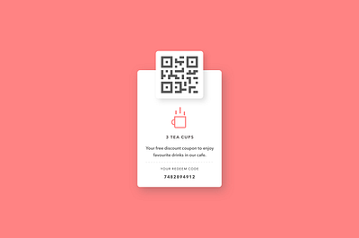 QR scan coupon design design ui