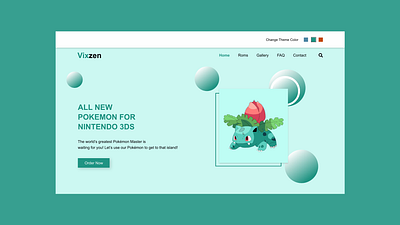 Vizxen Pokemon Item Web Design design ui