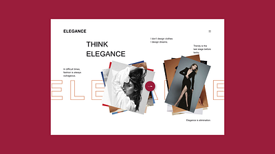 Elegance Fashion Web Design design ui