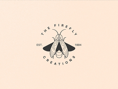 Flat Firefly Logo company logo design firefly firefly logo graphic design hand drawn hand drawn logo line art logo logo design vector