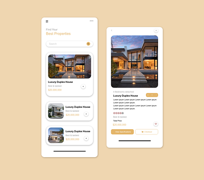 House Rental App Design app design ui