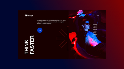 Thinker for Men Fashion ( Web Design ) design ui