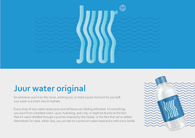 Juur water original branding design graphic design illustrator logo