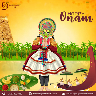 Happy Onam. branding color palette design illustration logo logo design photoshop ui unique logo ux