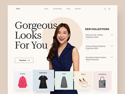 Women's Designer Fall 2022 Collection, Landing Page